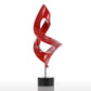 Sculpture Abstraite Design Rouge