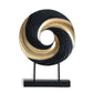 Sculpture Moderne Noire Anneau Design