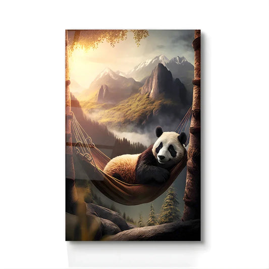 Tableau Coucher de soleil Panda