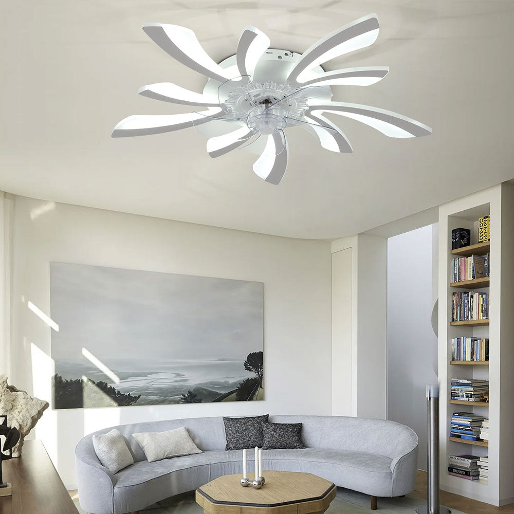 Ventilateur de plafond créatif de 78 cm avec lumières LED