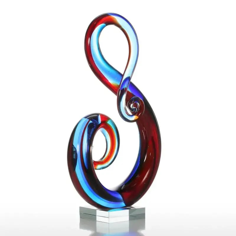 Sculpture Moderne Verre Multicolore Design