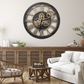 Horloge Murale Ronde 24” Vintage Noir