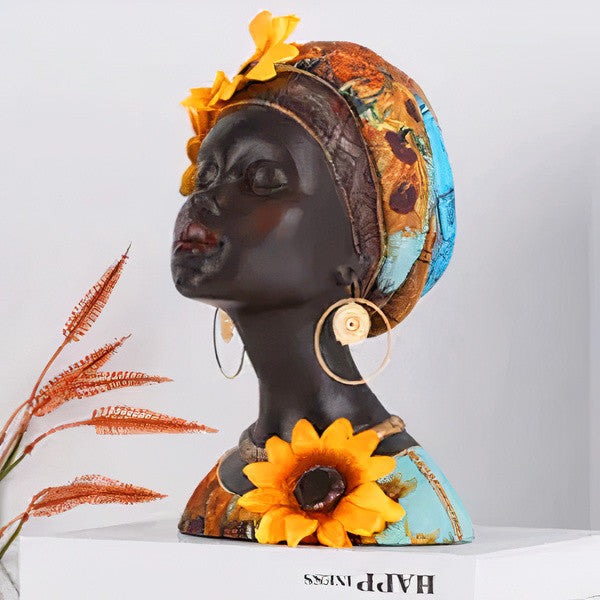 Statue Buste Africaine