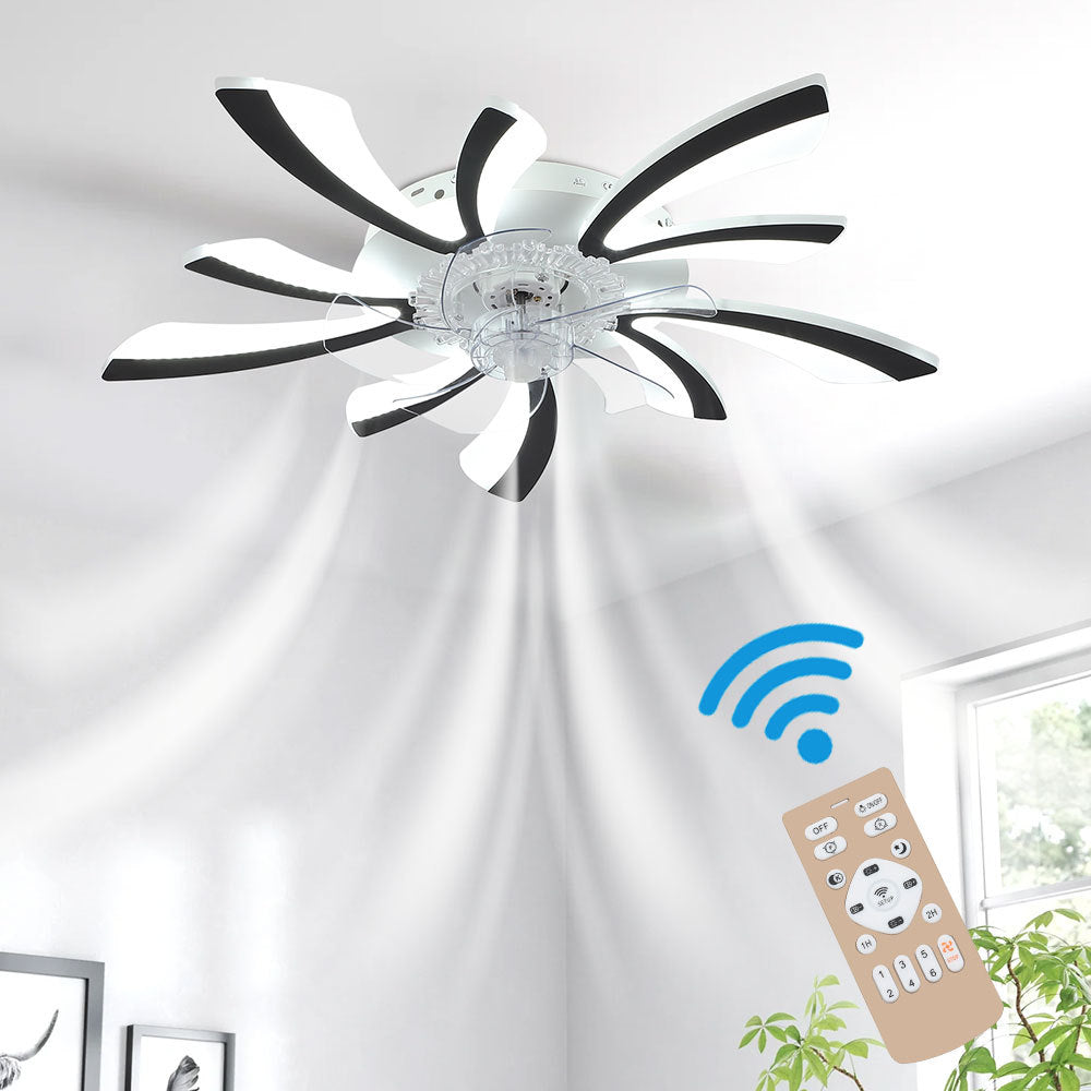 Ventilateur de plafond créatif de 78 cm avec lumières LED