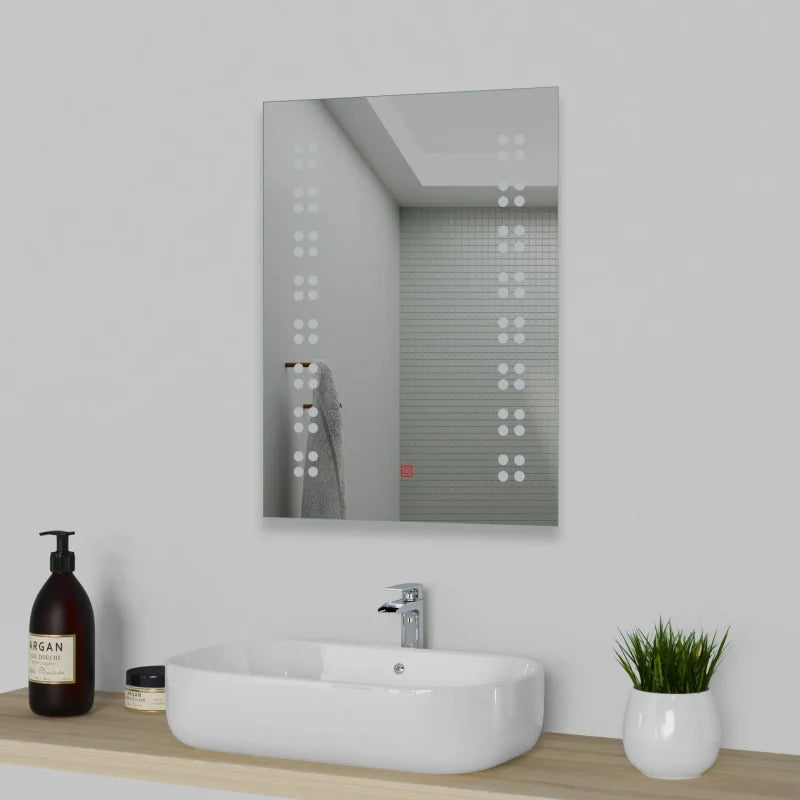 Miroir de salle de bain avec lumières LED