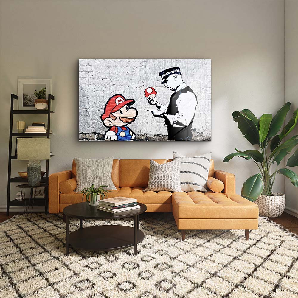 Tableau Personnage: Mario Banksy