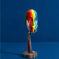 Sculpture Contemporaine Statue Masque Visage