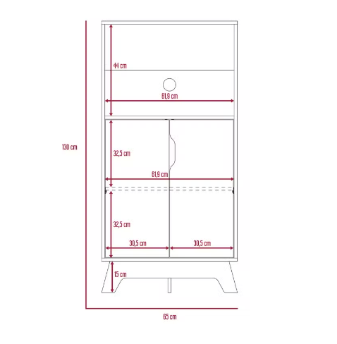 Meuble à Micro-Ondes Bois Blanc