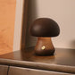 Lampe de table champignon vintage en bois