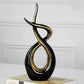 Sculpture Abstraite Enlacement d'Or