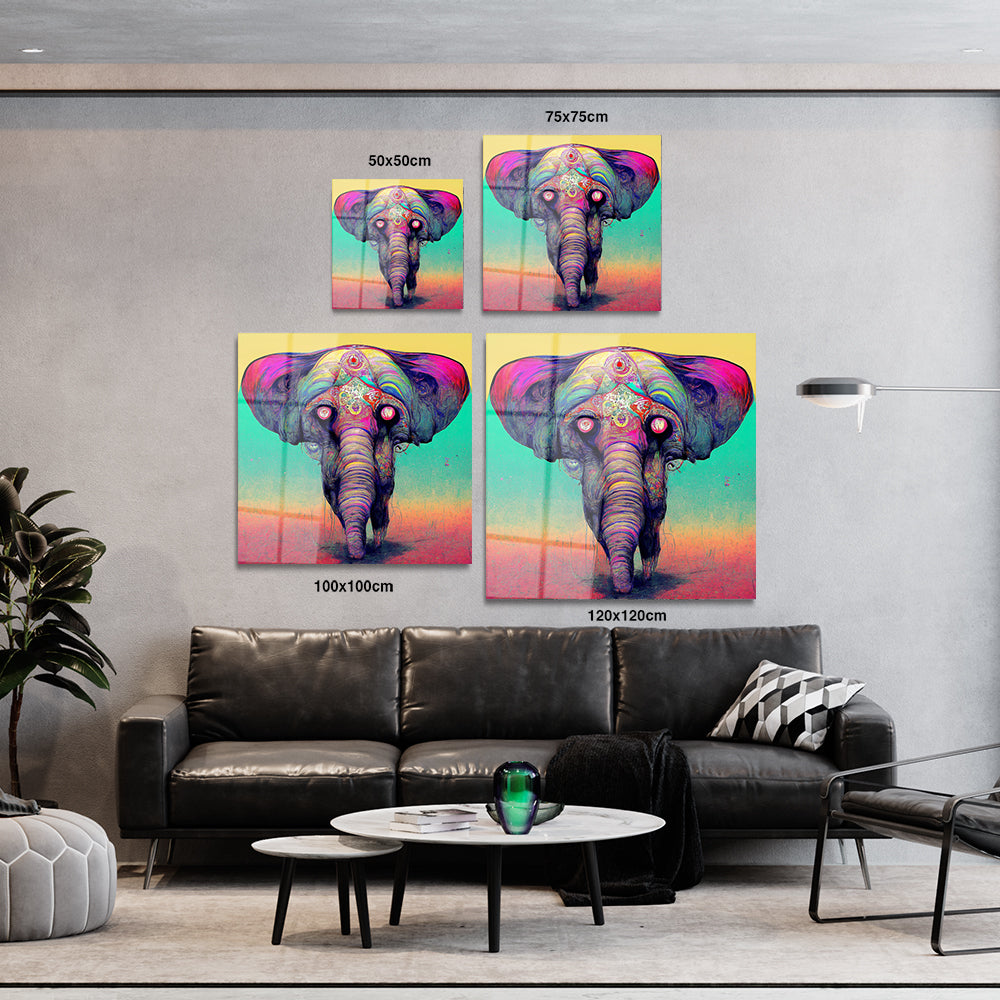 Tableau  Éléphant coloré