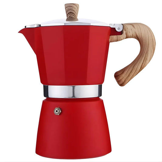 Cafetière 2 Tasses en Aluminium Rouge