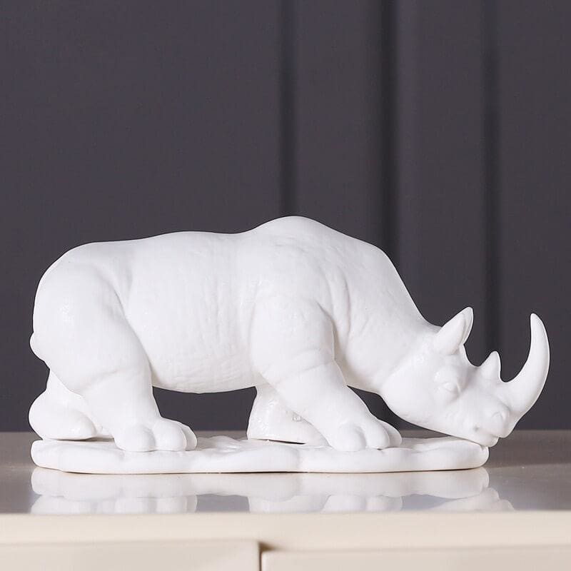 Statue Rhinocéros Blanc