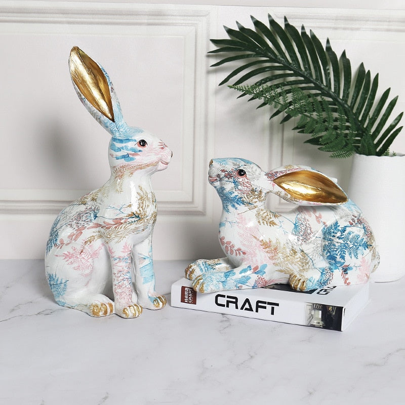 Statue Lapin Pastel