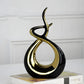 Sculpture Abstraite Enlacement d'Or