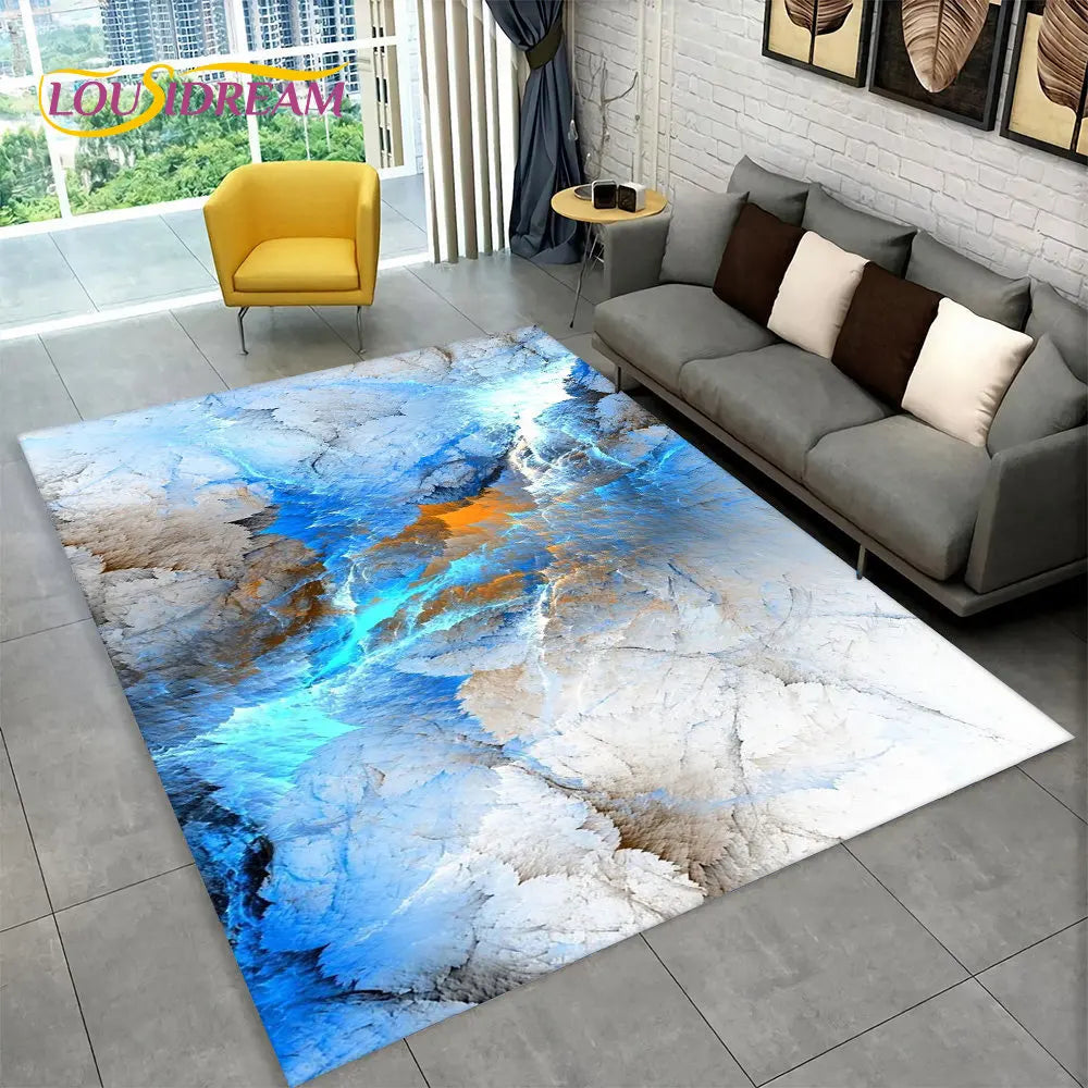 Tapis Rectangulaire- Bleu Lagon