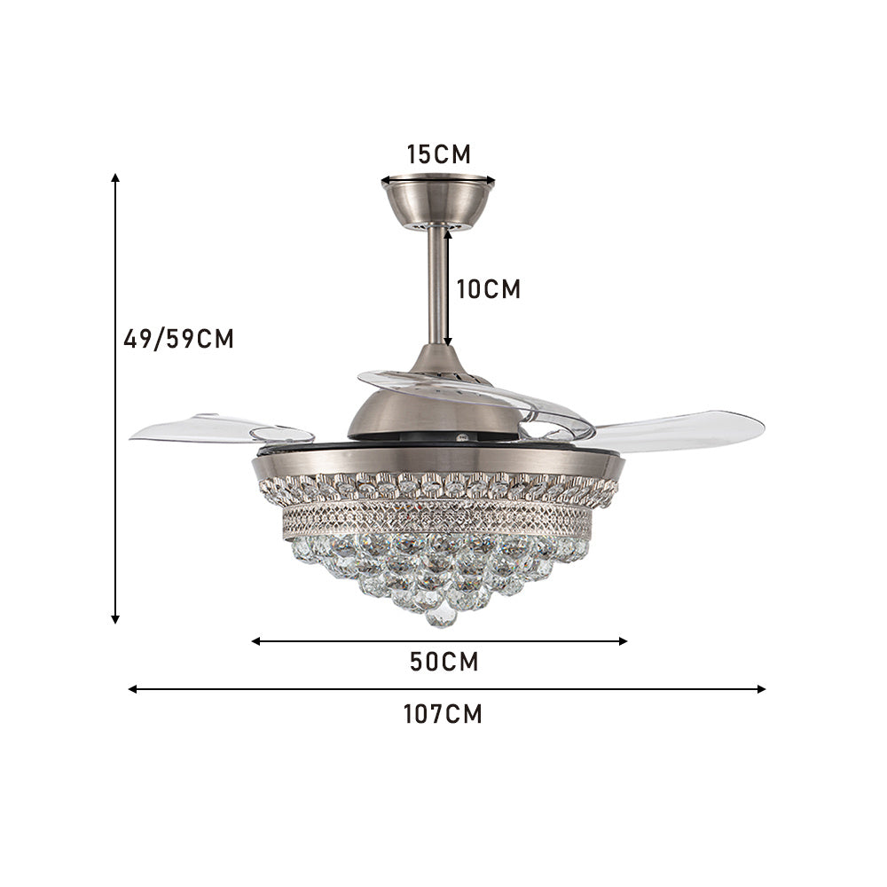 Ventilateur de plafond LED 3 couleurs avec finition bronze