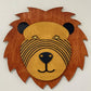 Sculpture Murale en Bois - Lion