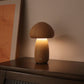 Lampe de table champignon vintage en bois