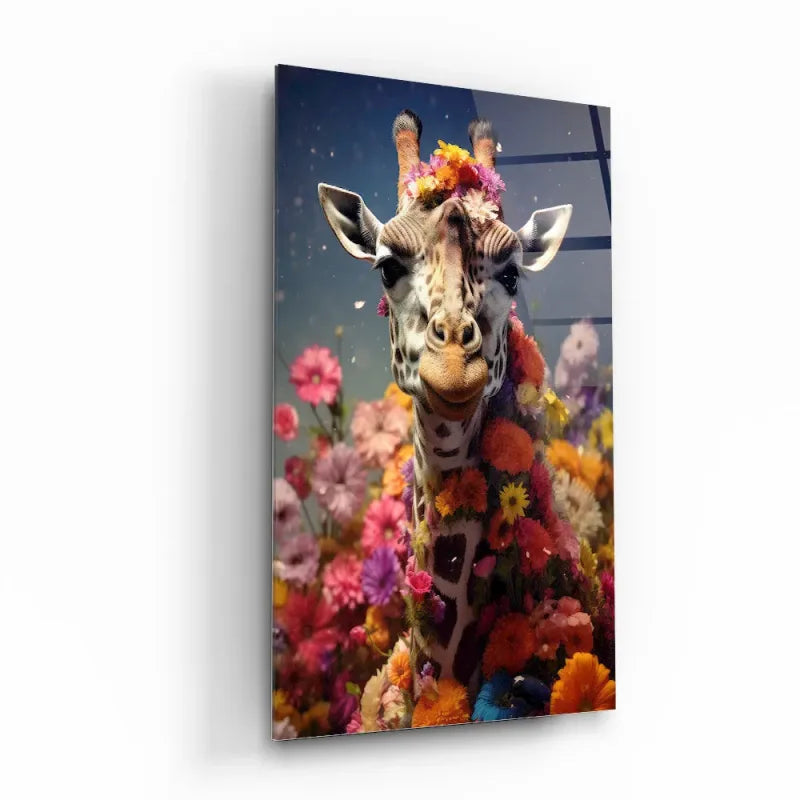 Tableau  GIRAFE FLORALE