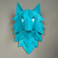 Sculpture Murale Design Tête de Loup Origami