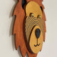 Sculpture Murale en Bois - Lion