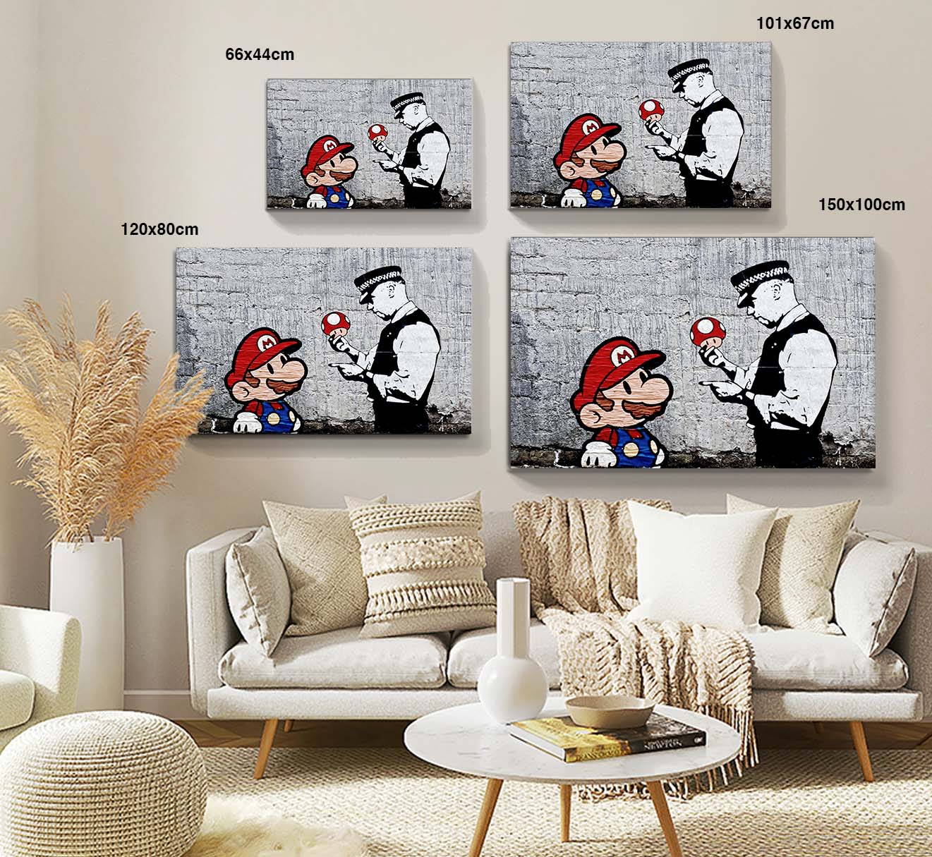 Tableau Personnage: Mario Banksy