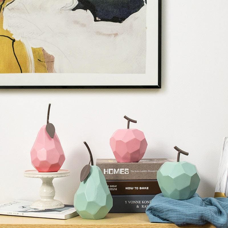 Sculpture Moderne  Poire & Pomme Origami