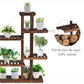 Étagère pour Plantes en Bois - 9 Tablettes 18 Pots