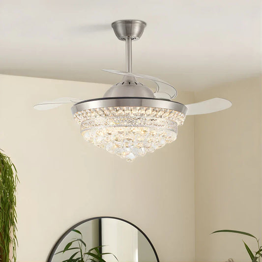 Ventilateur de plafond LED 3 couleurs avec finition bronze