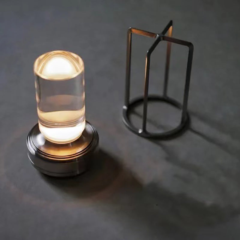 Lampe de table en cristal sans fil