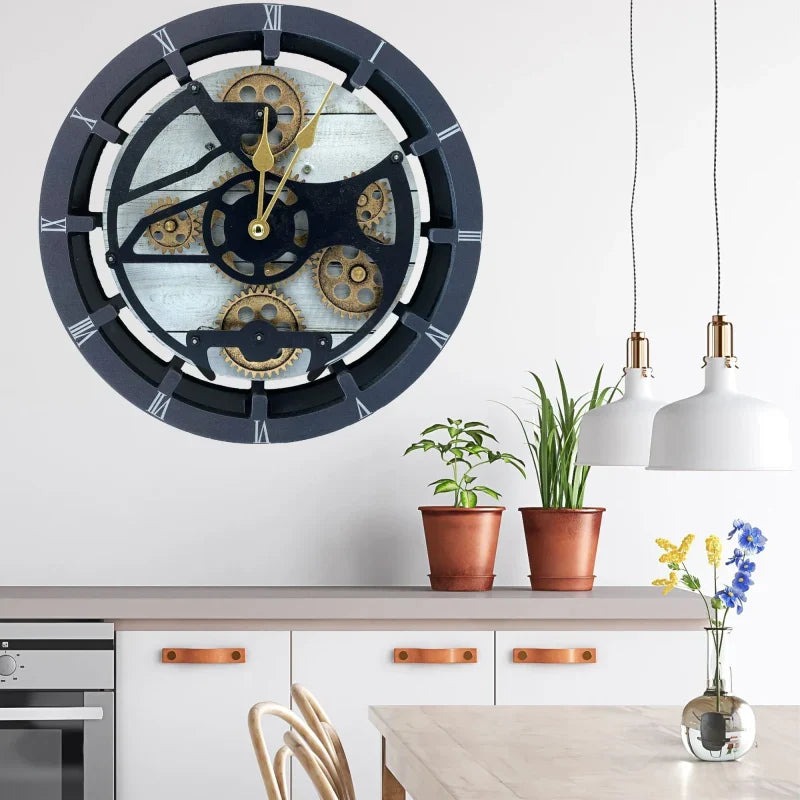 Horloge de Cheminée Ronde 16” Ferme Blanche