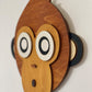 Sculpture Murale en Bois - Singe