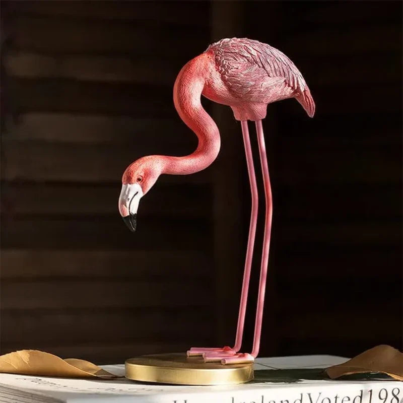 Statue Flamant Rose