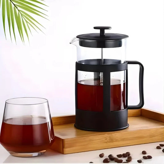 Cafetière Italienne à Piston Elégante en Verre