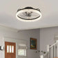 Ventilateur de plafond rond contemporain en cristal