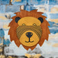 Sculpture Murale en Bois - Lion