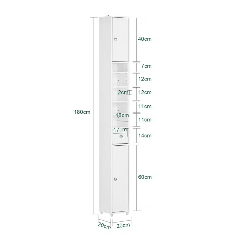 Meuble Colonne de Salle de Bain Blanc