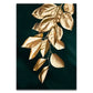 Tableau Fleur: FEUILLE D'OR