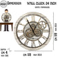 Horloge Murale Ronde 24” Ferme Blanche