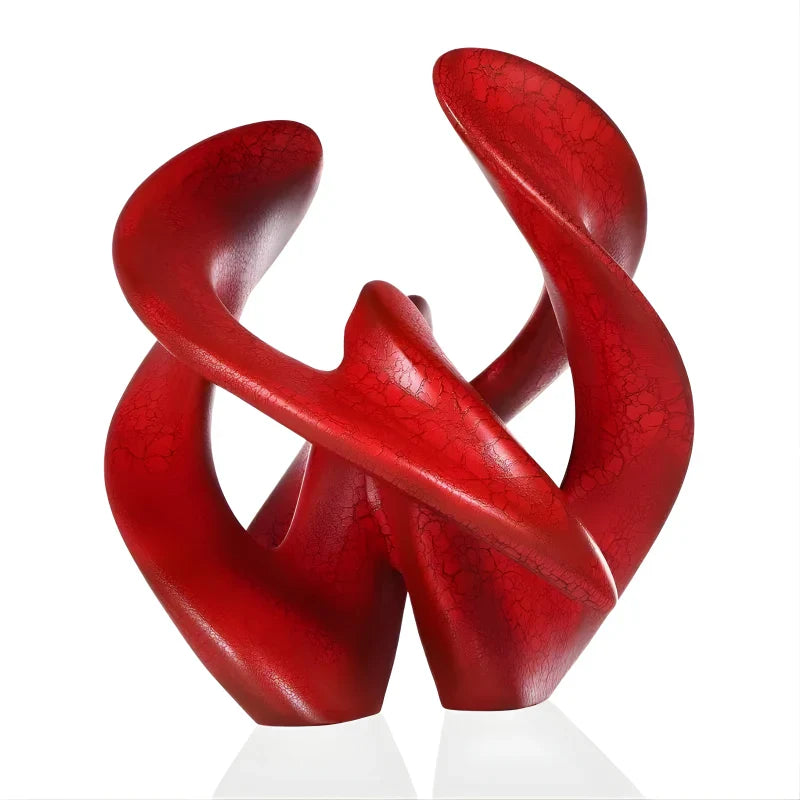 Sculpture Abstraite Union Rouge