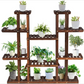 Étagère pour Plantes en Bois - 9 Tablettes 18 Pots