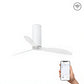 Ventilateur de Plafond Connecté avec Éclairage et Wifi Blanc Mat