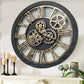 Horloge Murale Ronde 24” Vintage Noir