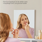 Petite Coiffeuse avec Miroir - 2 Tiroirs - 3 Compartiments - Blanche