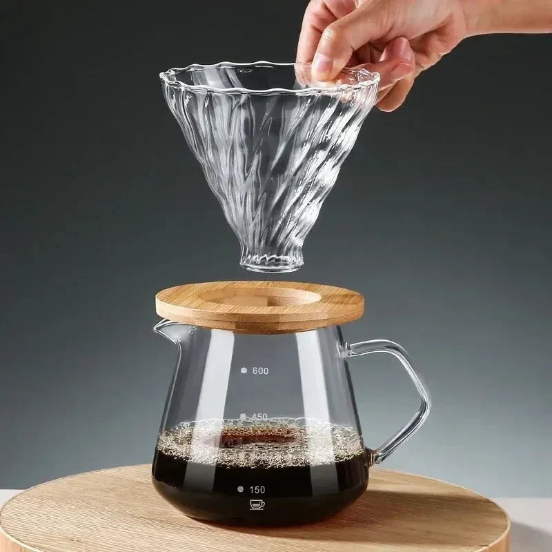 Cafetière Filtre Manuelle Transparente Pratique et Durable