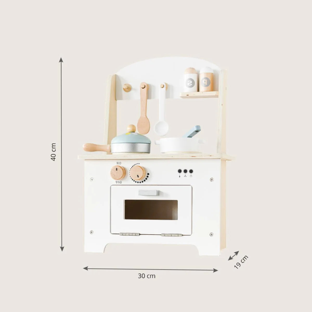 Mini Cuisine en Bois Enfant avec 8 Accessoires