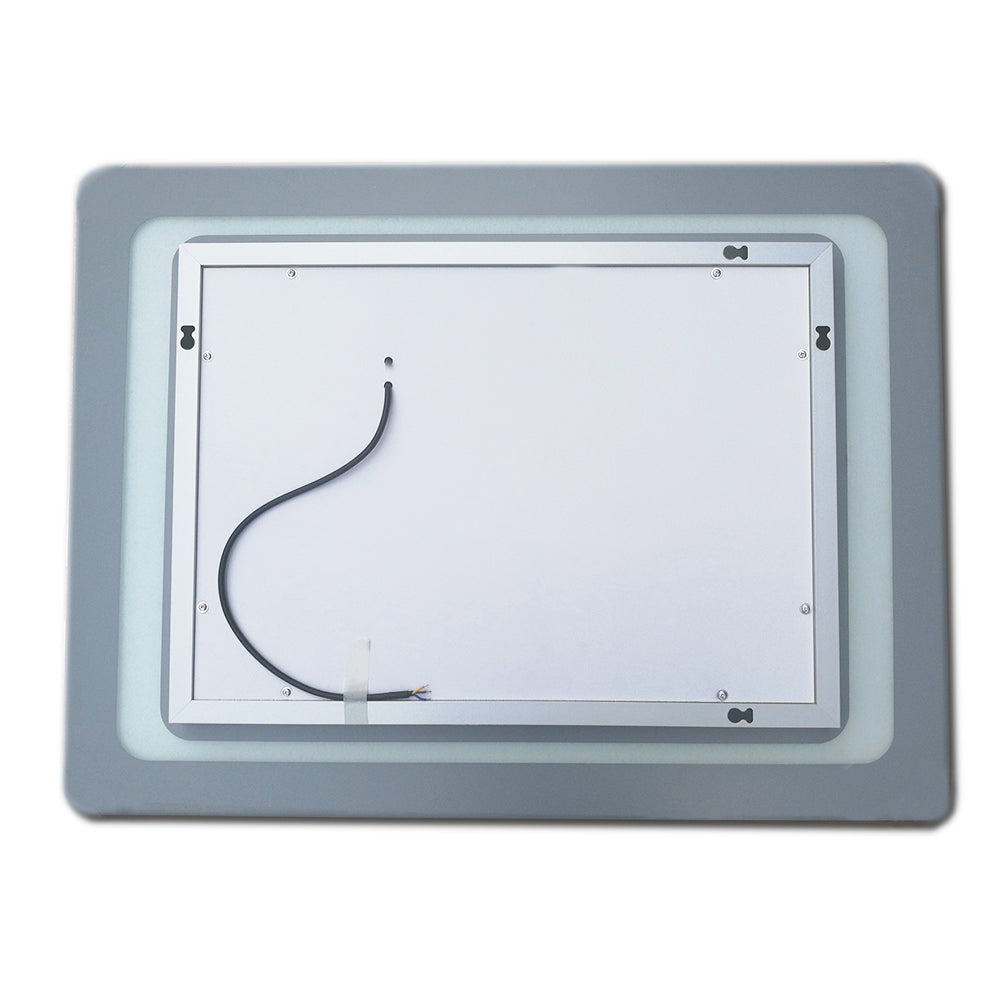 Miroir de salle de bains avec lumières LED - interrupteur à capteur tactile anti-buée