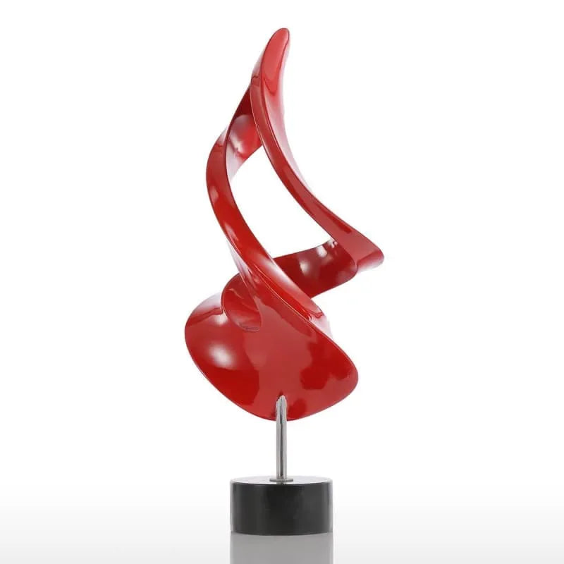 Sculpture Abstraite Design Rouge