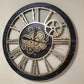 Horloge Murale Ronde 36” Vintage Noir